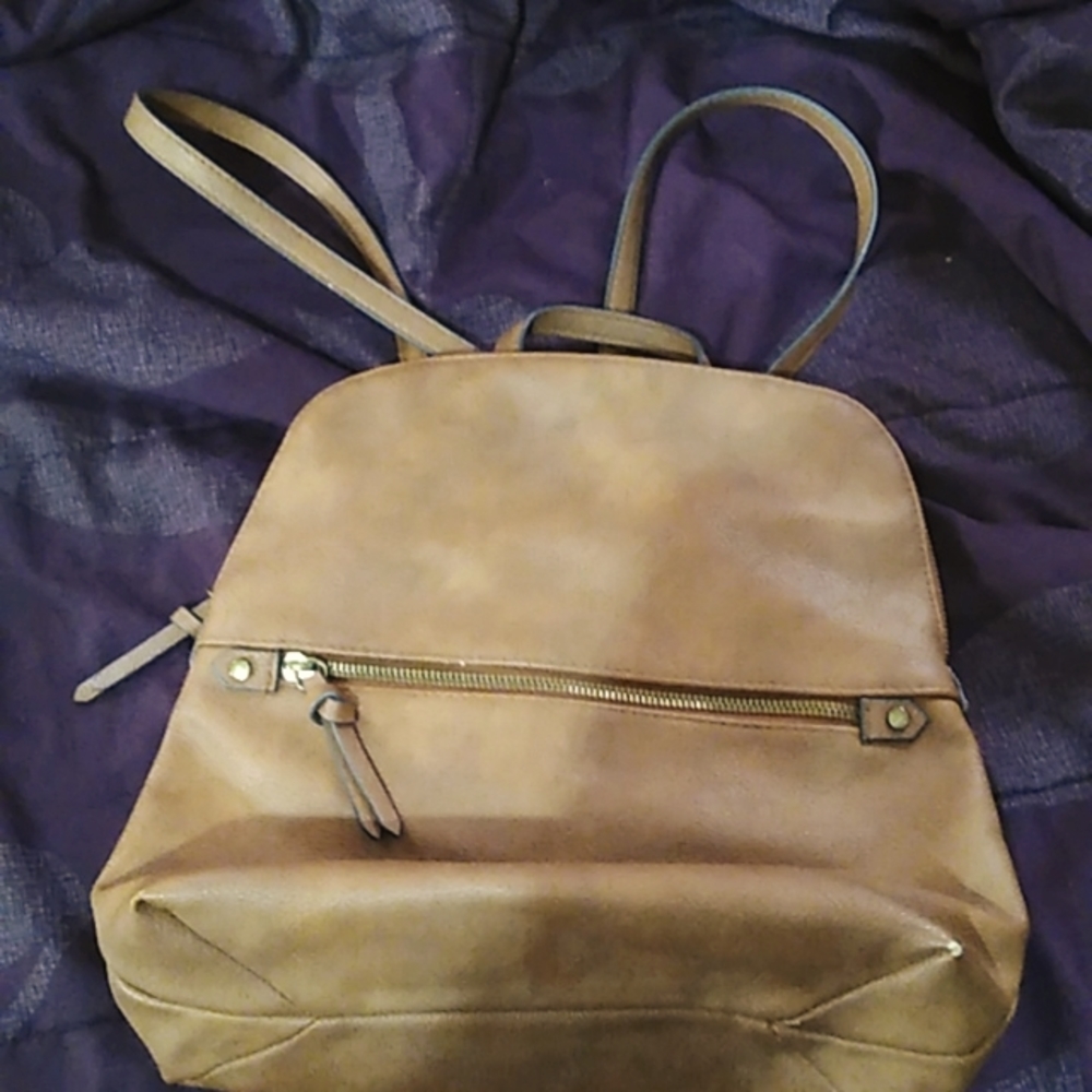 Sonoma brown leather mini backpack purse